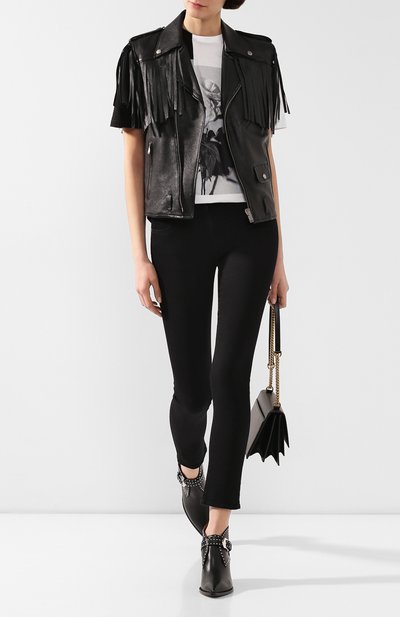 Кожаный жилет SAINT LAURENT, арт. 602768/YC2ZW, фото 2