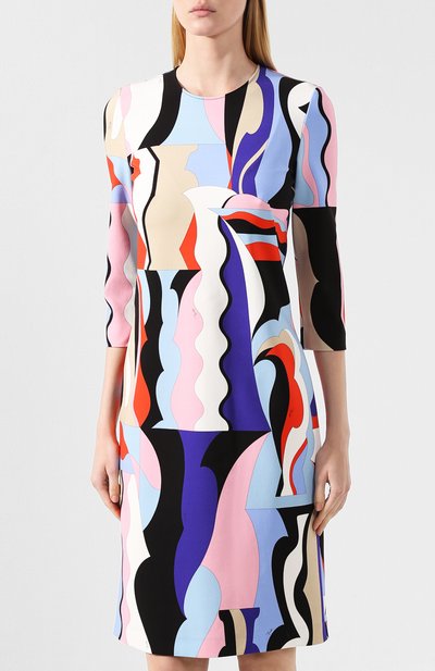 Платье из вискозы EMILIO PUCCI фиолетового цвета по цене 94150 руб., арт. 9RRH01/9R746, фото 3 Платье из вискозы EMILIO PUCCI, арт. 9RRH01/9R746, фото 3