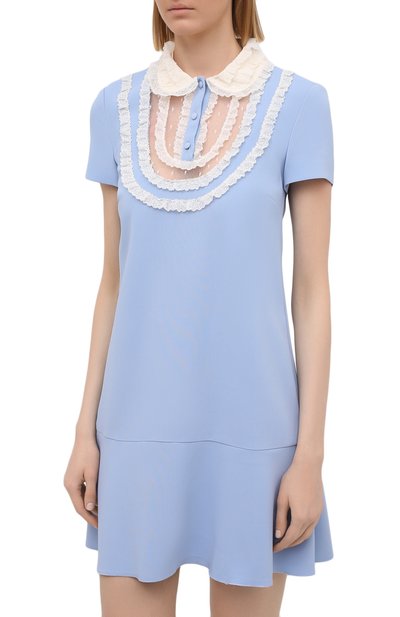 Платье REDVALENTINO голубого цвета по цене 76050 руб., арт. VR3VAX85/5MD, фото 3 Платье REDVALENTINO, арт. VR3VAX85/5MD, фото 3