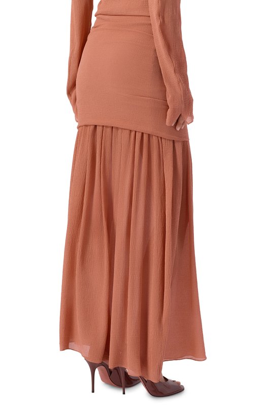 Шелковая юбка Petar Petrov S26TR7 Розовый  S26TR7 Фото 4