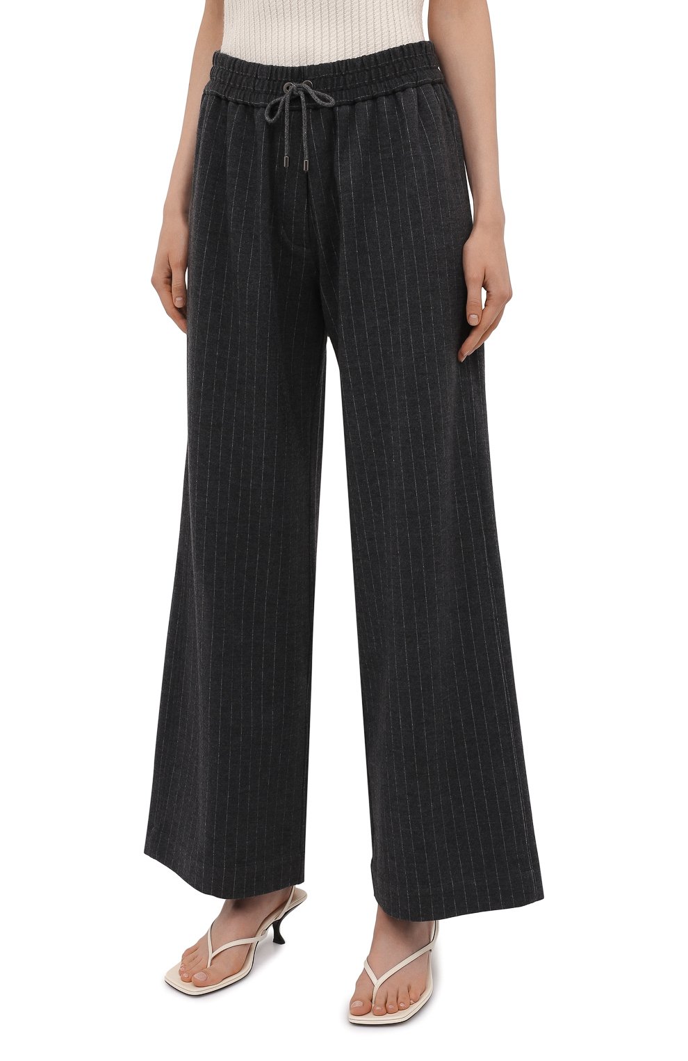 Брюки из шерсти и хлопка BRUNELLO CUCINELLI серого цвета по цене 152500 руб., арт. MA179SR589, фото 3 Брюки из шерсти и хлопка BRUNELLO CUCINELLI, арт. MA179SR589, фото 3