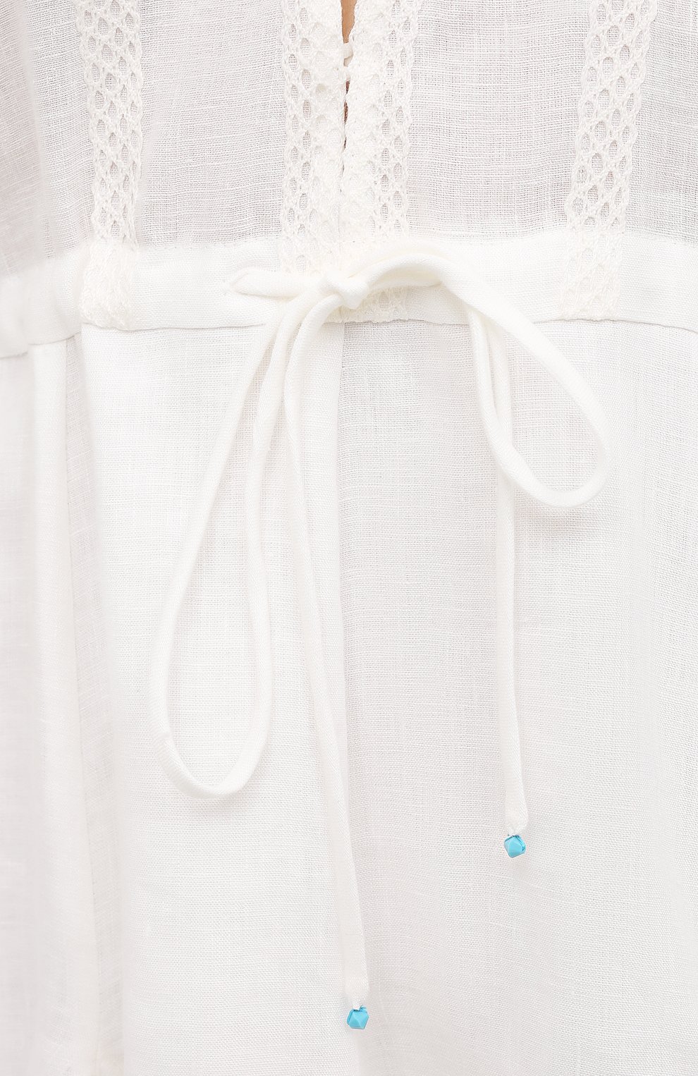 Льняное платье A MERE CO белого цвета по цене 51850 руб., арт. AMC-RSS21-06WW, фото 5 Льняное платье A MERE CO, арт. AMC-RSS21-06WW, фото 5