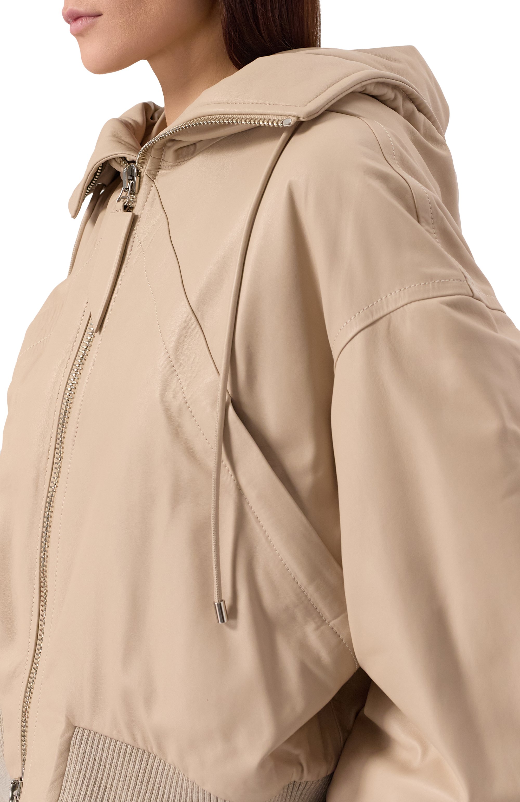 Кожаный бомбер THE ATTICO, арт. 250WCB00062/LBT128AA, фото 5