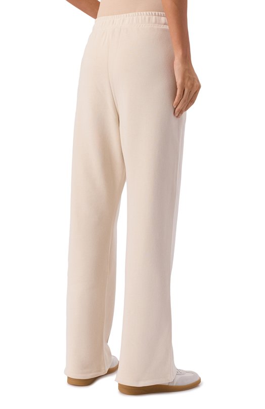 Хлопковые брюки Weekend Max Mara F0LK Кремовый  F0LK Фото 4