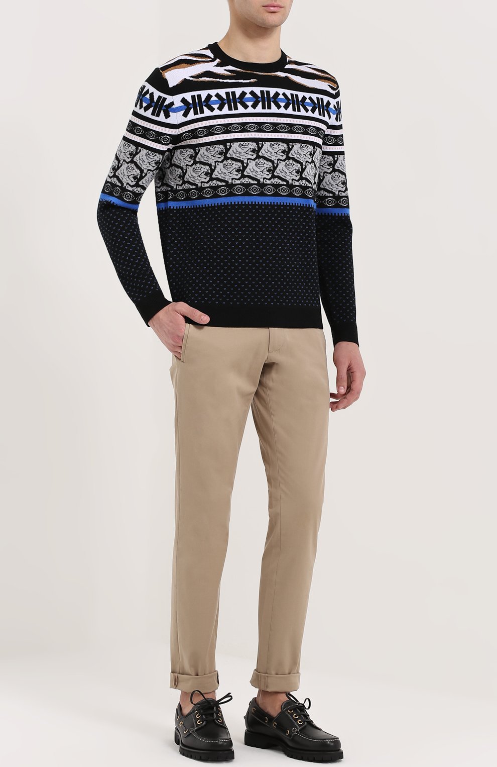 Кожаные топсайдеры на рифленой подошве GUCCI, арт. 450714/DTN20, фото 2