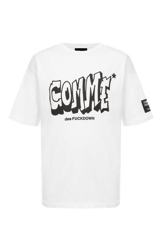 Хлопковая футболка Comme des Fuckdown CFABM01783 Белый CFABM01783