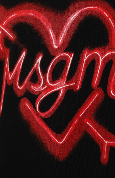 Хлопковый свитшот MSGM черного цвета по цене 27300 руб., арт. 3541MDM144/237799, фото 5 Хлопковый свитшот MSGM, арт. 3541MDM144/237799, фото 5