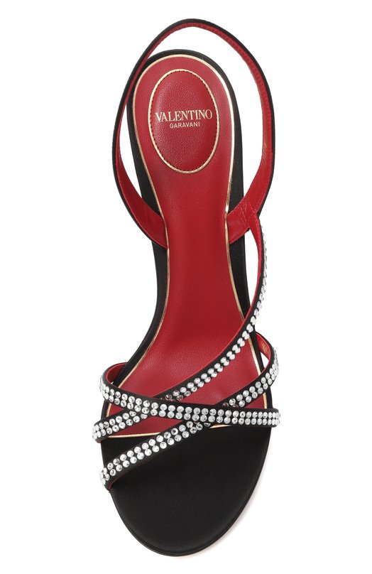 Текстильные босоножки Dans le Foyer 105 Valentino 7W0S0MY8/UMT Чёрный  7W0S0MY8/UMT Фото 6