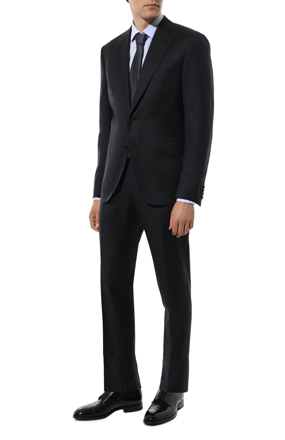 Шерстяной костюм BRIONI темно-синего цвета по цене 364500 руб., арт. RA0B18/PZA18, фото 1 Шерстяной костюм BRIONI, арт. RA0B18/PZA18, фото 1