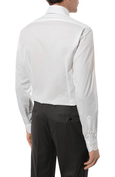 Хлопковая сорочка LUIGI BORRELLI белого цвета по цене 49400 руб., арт. SR12447/FELICE/ST/EV1/PC, фото 5 Хлопковая сорочка LUIGI BORRELLI, арт. SR12447/FELICE/ST/EV1/PC, фото 5