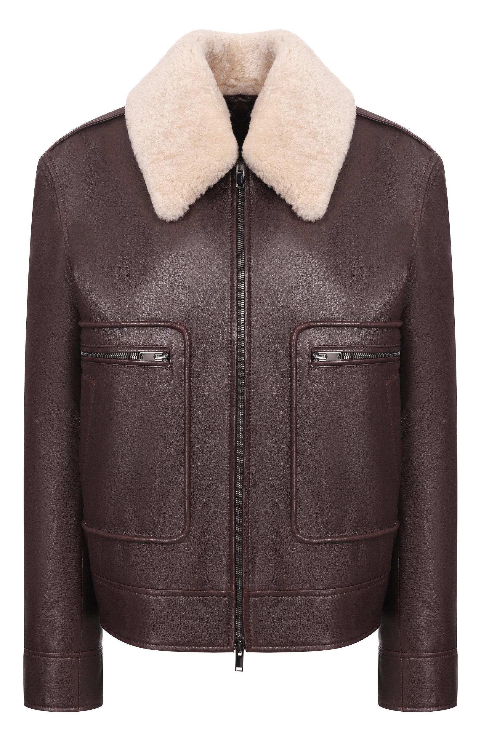 Кожаная куртка с отделкой из овчины MVST, арт. M26.1MW.LA72.1/LE0N LAMB LEATHER 052+AFRICA PEL0LU, фото 1