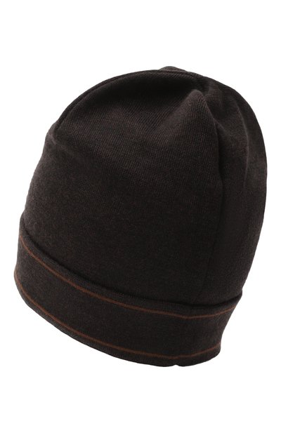 Шапка из кашемира и шелка ZILLI темно-коричневого цвета по цене 59950 руб., арт. KHT002M0330VZGC00, фото 2 Шапка из кашемира и шелка ZILLI, арт. KHT002M0330VZGC00, фото 2