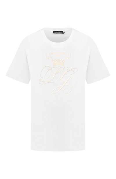 Женская хлопковая футболка DOLCE & GABBANA, арт. F8M66Z/G7XQL