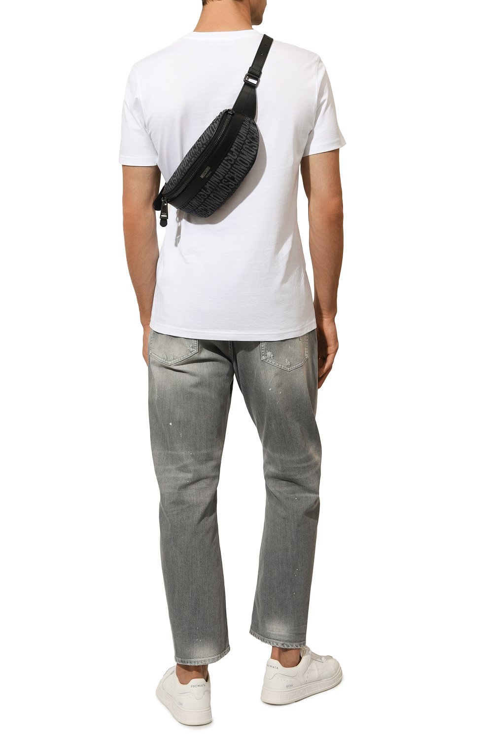 Поясная сумка MOSCHINO темно-серого цвета по цене 59950 руб., арт. A7705/8274, фото 7 Поясная сумка MOSCHINO, арт. A7705/8274, фото 7
