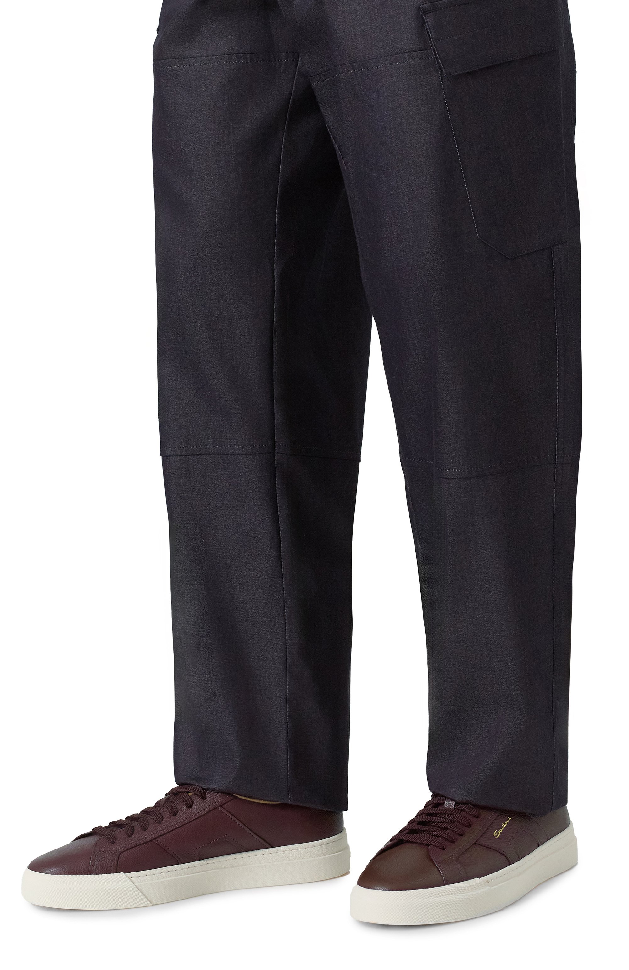 Кожаные кеды gloria SANTONI, арт. MBGG21967PNNKSIW, фото 3