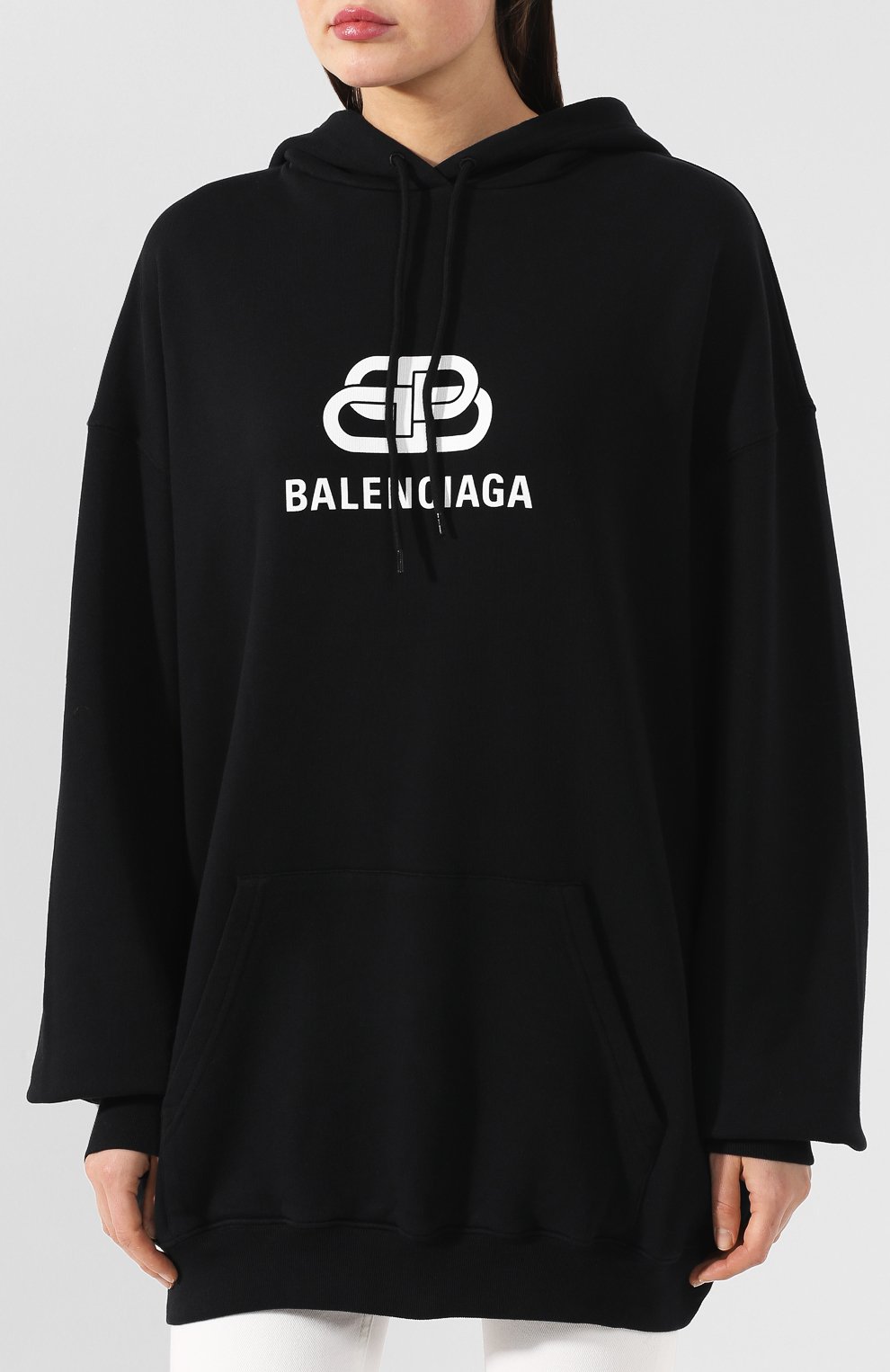 Хлопковое худи BALENCIAGA черного цвета по цене 51500 руб., арт. 570792/TEV19, фото 3 Хлопковое худи BALENCIAGA, арт. 570792/TEV19, фото 3