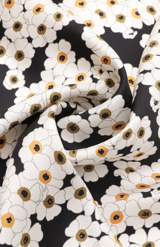 Шелковый платок Valentino 8W2EI114/MIG Чёрно-белый  8W2EI114/MIG Фото 3