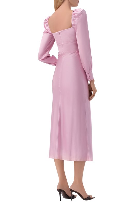 Шелковое платье Alessandra Rich FABX4303/F4376 Сиреневый  FABX4303/F4376 Фото 3