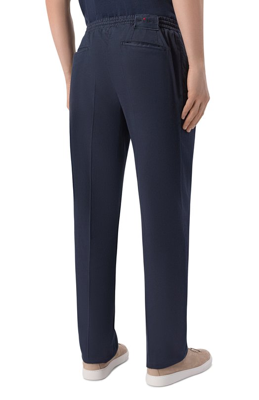 Брюки из хлопка и шелка Kiton UPLACRK0607H Синий  UPLACRK0607H Фото 4