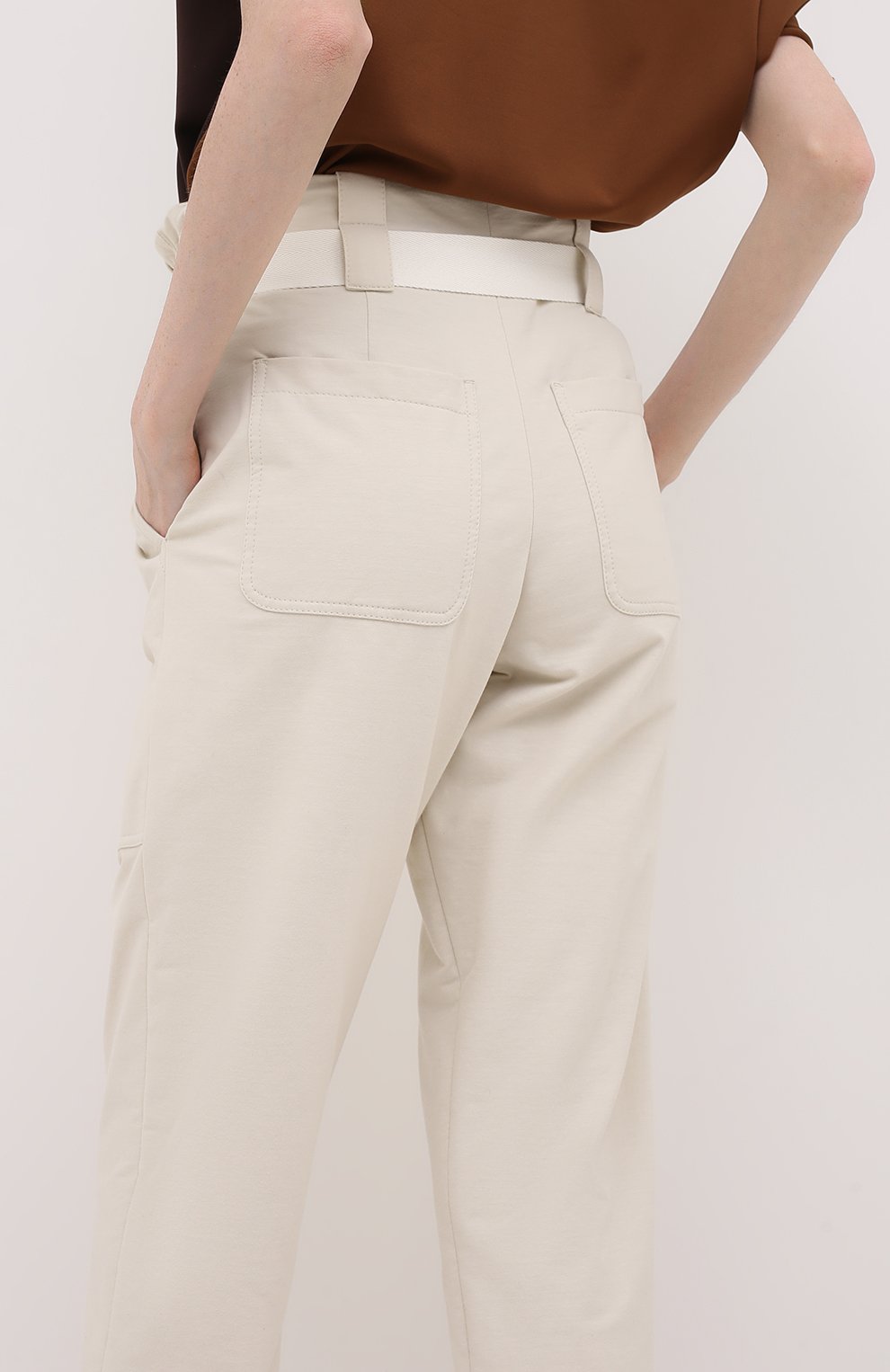 Хлопковые брюки BRUNELLO CUCINELLI, арт. MP827P7374, фото 4