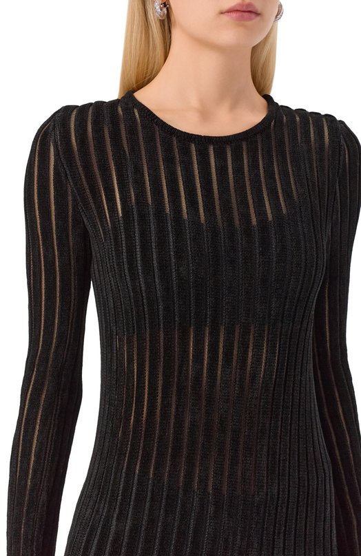 Платье из вискозы Blumarine 4A343A Чёрный  4A343A Фото 4