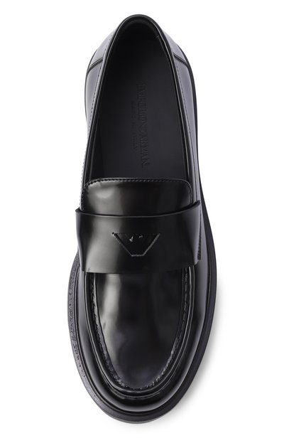 Лоферы EMPORIO ARMANI черного цвета по цене 42950 руб., арт. EB001676/AF28380, фото 4 Лоферы EMPORIO ARMANI, арт. EB001676/AF28380, фото 4