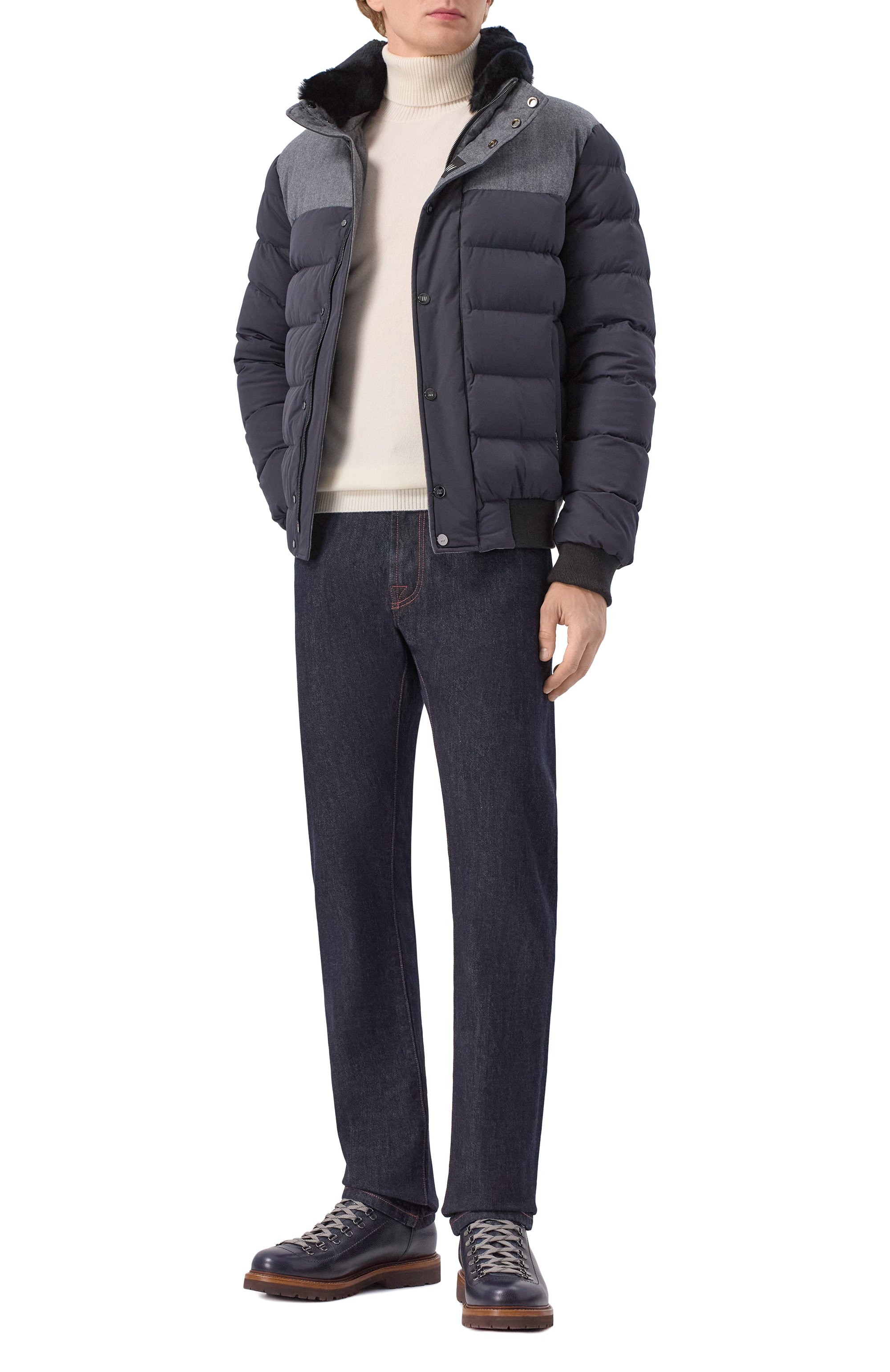 Пуховик с воротником из кролика HETREGO, арт. 8P512R/B0RIS, фото 2