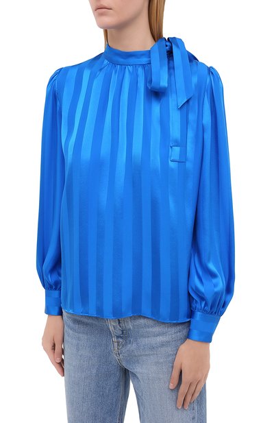 Шелковая блузка SAINT LAURENT, арт. 635870/Y5B72, фото 4