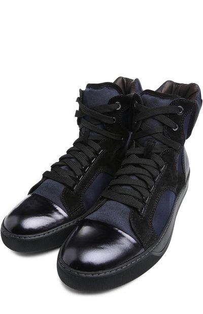 Высокие кеды с кожаной отделкой LANVIN, арт. FM-SKVBHT-RAS0-P15, фото 2