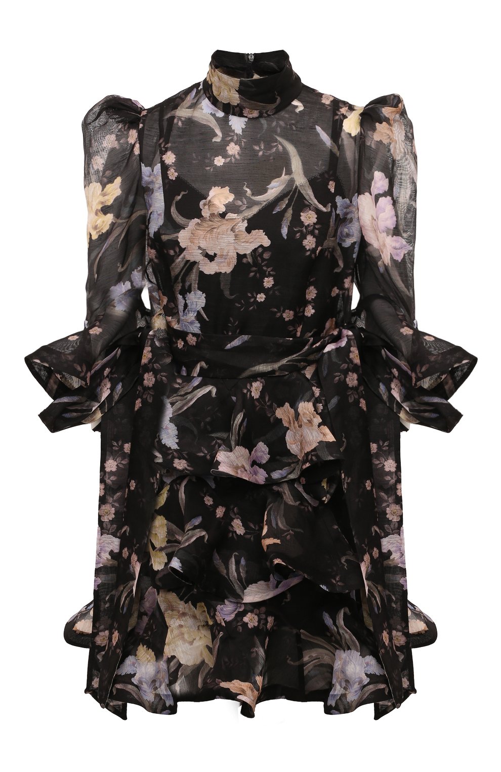 Платье изо льна и шелка ZIMMERMANN черного цвета по цене 246000 руб., арт. 6607DF242, фото 1 Платье изо льна и шелка ZIMMERMANN, арт. 6607DF242, фото 1