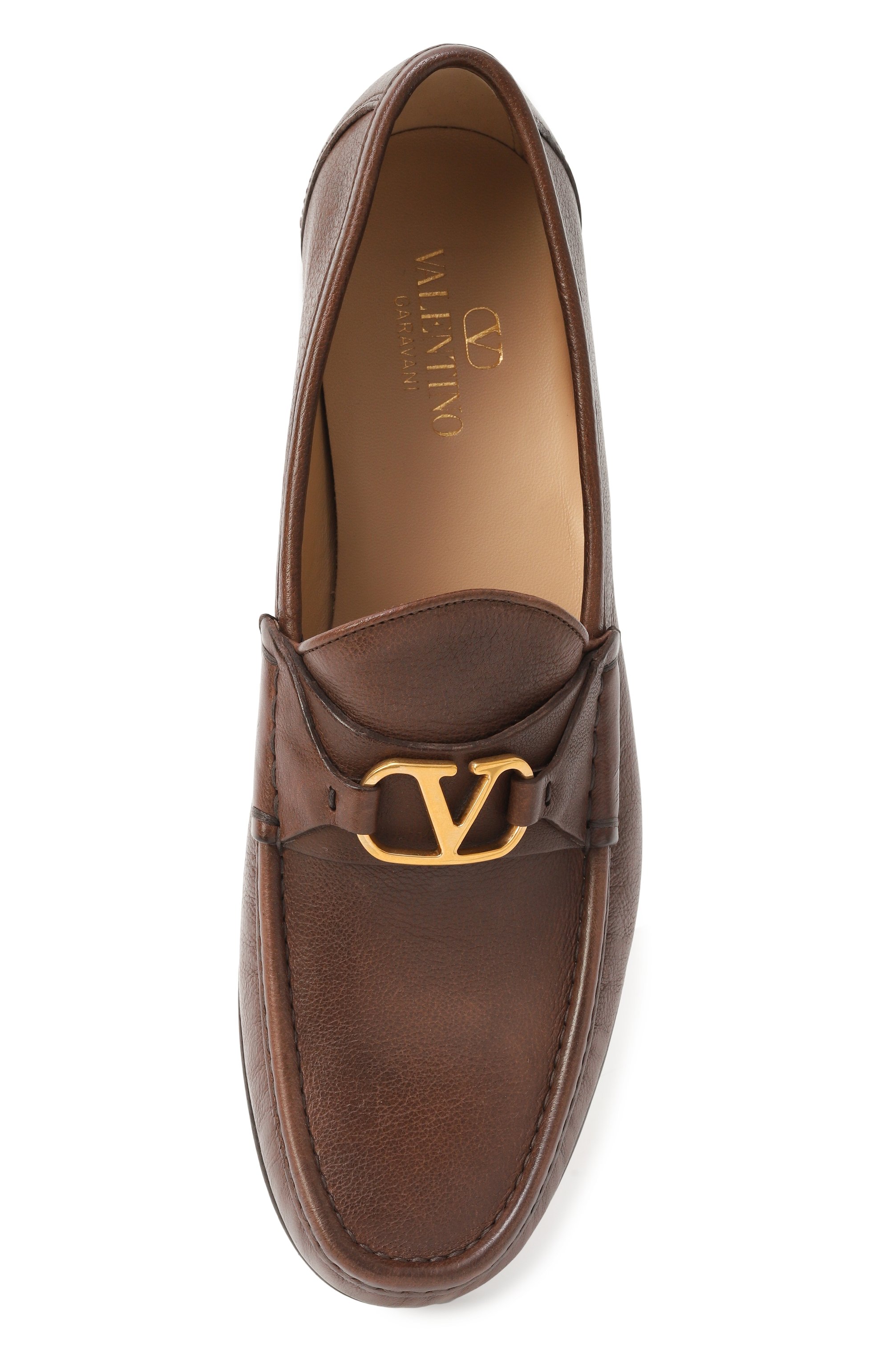 Кожаные лоферы vlogo signature VALENTINO, арт. 6Y2S0J68/MIL, фото 6