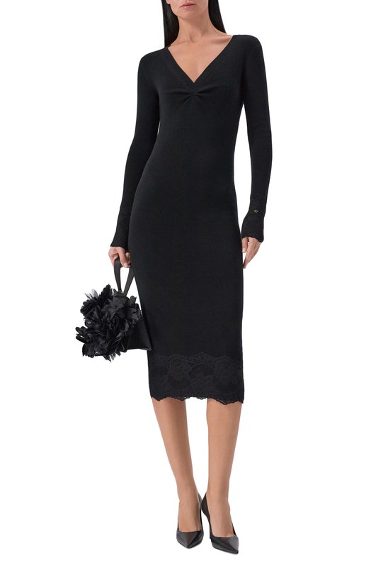Кашемировое платье Valentino 7B0KD14L/9SH Чёрный  7B0KD14L/9SH Фото 2