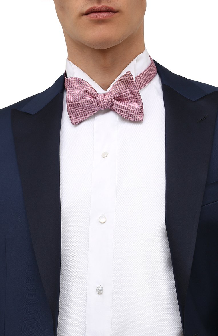 Мужской шелковый галстук-бабочка ETON розового цвета, арт. A000 33127 | Фото 2 (Материал: Текстиль, Шелк; Материал сплава: Проставлено; Нос: Не проставлено)
