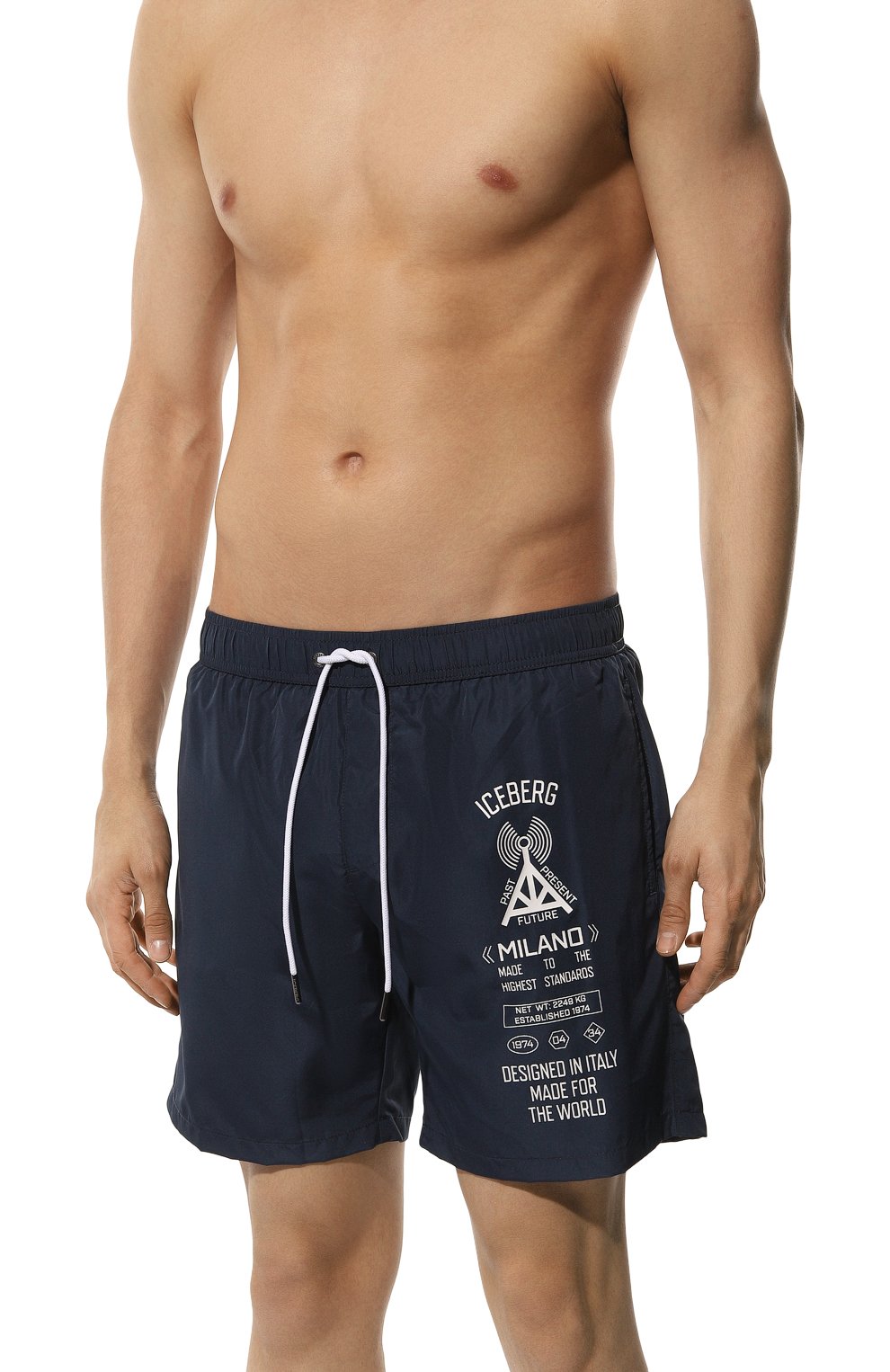 Плавки-шорты ICEBERG темно-синего цвета по цене 7195 руб., арт. ICE4MBM12, фото 2 Плавки-шорты ICEBERG, арт. ICE4MBM12, фото 2