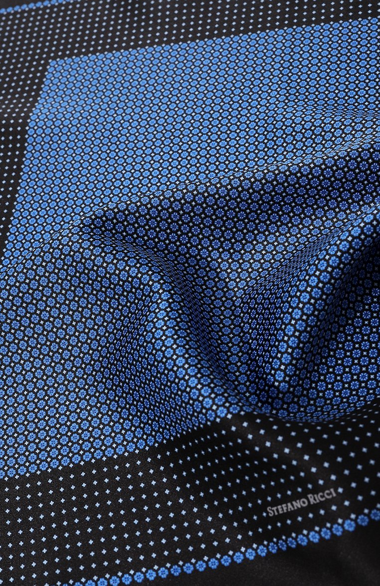 Мужской комплект из галстука и платка STEFANO RICCI синего цвета, арт. DH/49100 | Фото 6 (Принт: С принтом; Материал: Текстиль, Шелк; Материал сплава: Проставлено; Нос: Не проставлено)