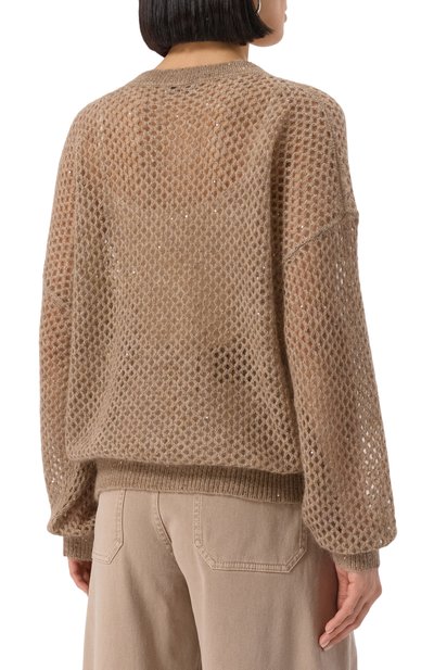 Пуловер из шерсти и хлопка BRUNELLO CUCINELLI, арт. MPS732400P, фото 4