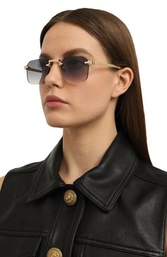 Женские солнцезащитные очки BALI EYEWEAR голубого цвета, арт. B32 C2 | Фото 2 (Региональные ограничения белый список (Axapta Mercury): Не проставлено; Нос: Не проставлено; Кросс-КТ: С/з-унисекс; Тип очков: С/з; Материал: Металл; Очки форма: Безоправные, Квадратные; Оптика Гендер: оптика-унисекс)