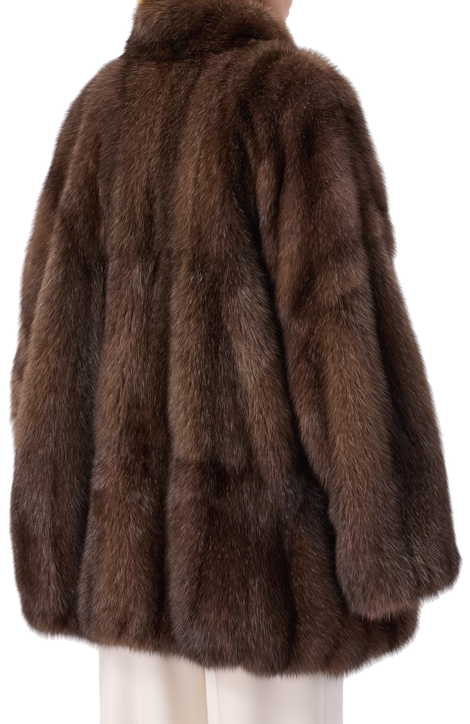 Шуба из собо ля MVST, арт. M049/SABLE WILD SIL 3/4, фото 4