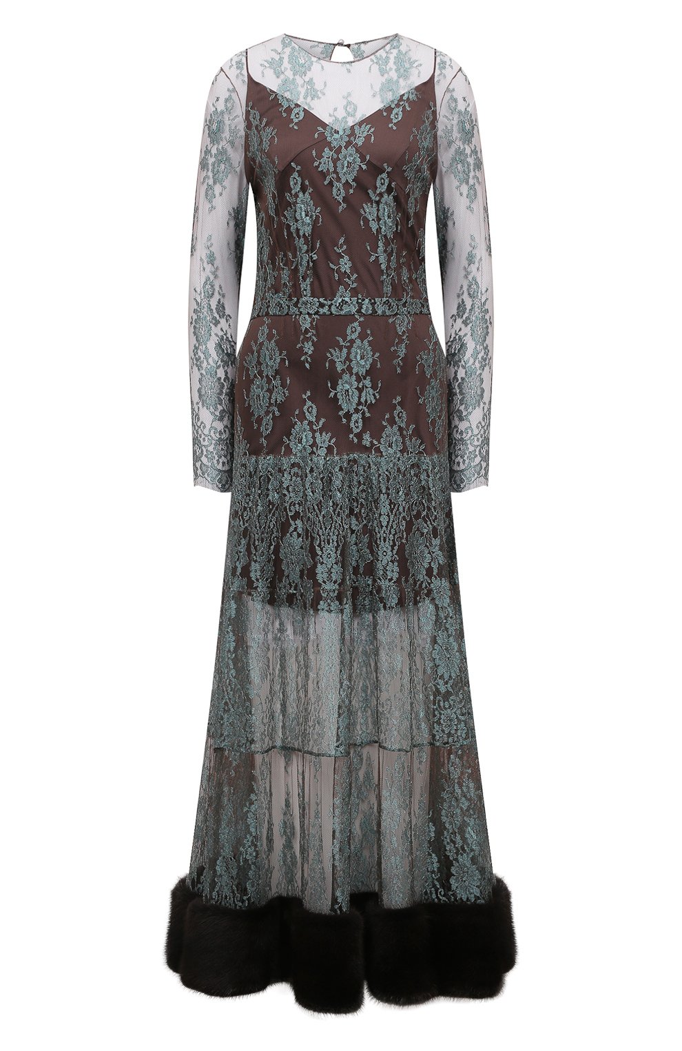 Платье с отделкой из меха норки YANA DRESS, арт. 1-23/7-001-КП550МН, фото 1