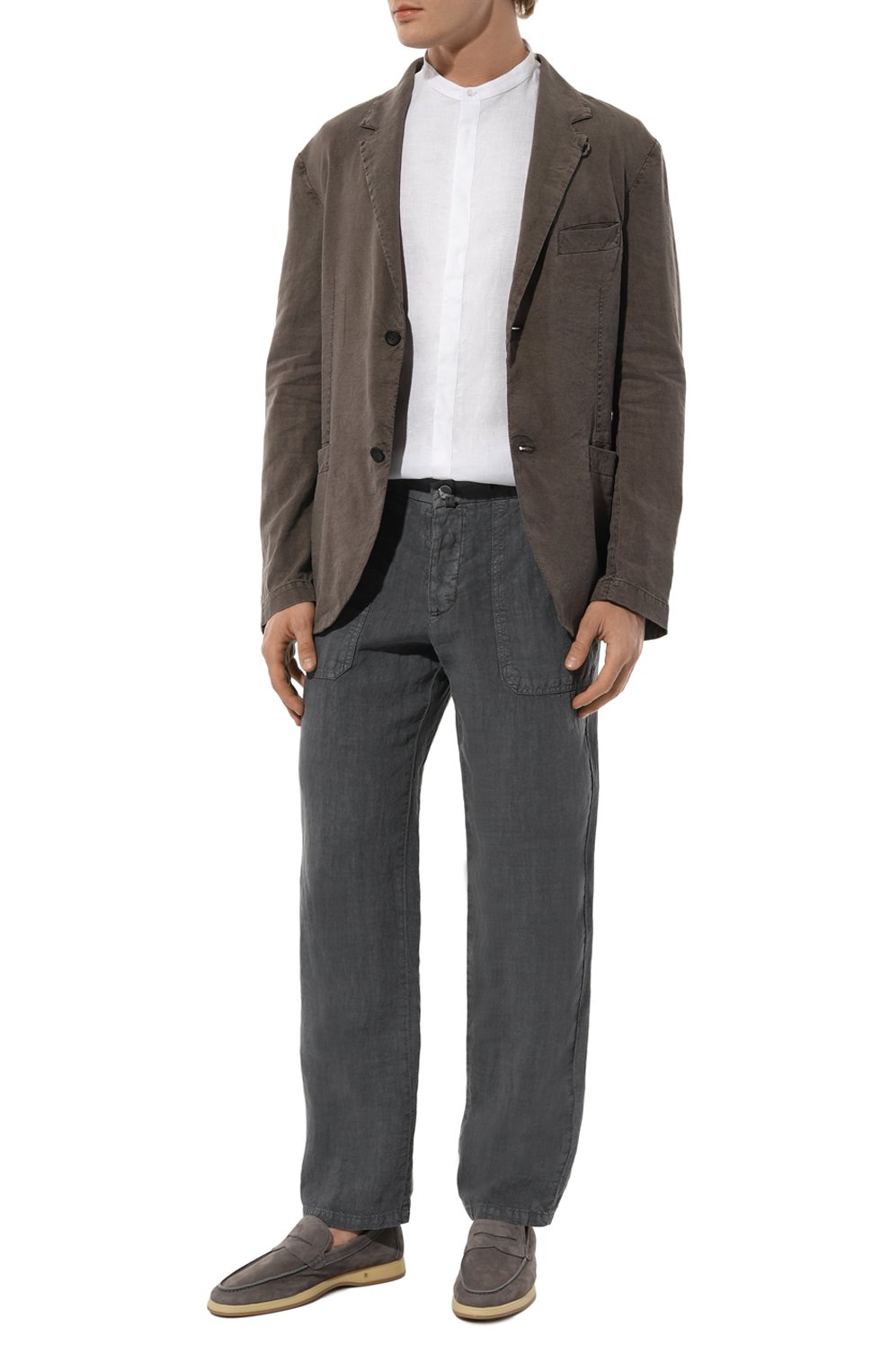 Льняная рубашка GIORGIO ARMANI белого цвета по цене 82500 руб., арт. 4SGCC0A5/T04TB, фото 2 Льняная рубашка GIORGIO ARMANI, арт. 4SGCC0A5/T04TB, фото 2