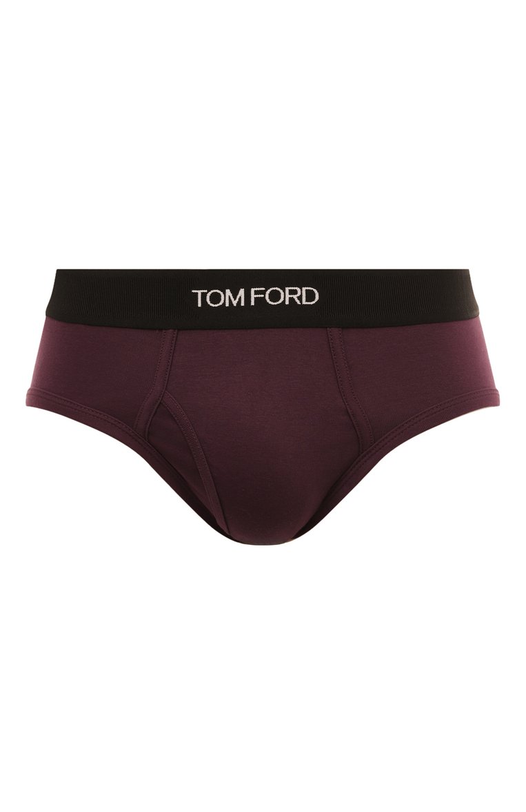 Мужские хлопковые брифы TOM FORD сиреневого цвета, арт. T4LC1104 | Фото 1 (Материал внешний: Хлопок; Нос: Не проставлено; Кросс-КТ: бельё; Мужское Кросс-КТ: Трусы; Трусы М: Брифы)