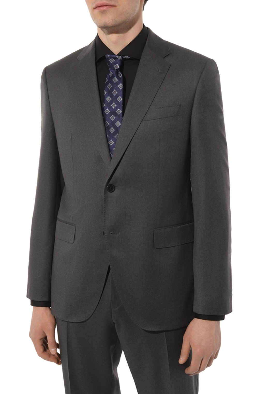 Шерстяной пиджак BOSS темно-серого цвета по цене 67300 руб., арт. 50469172, фото 3 Шерстяной пиджак BOSS, арт. 50469172, фото 3