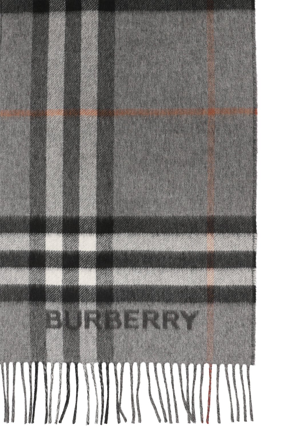 Кашемировый шарф BURBERRY серого цвета по цене 75400 руб., арт. 8059277, фото 3 Кашемировый шарф BURBERRY, арт. 8059277, фото 3