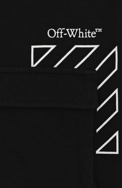 Хлопковая футболка OFF-WHITE черного цвета по цене 13050 руб., арт. 0BAA016S25JER001/4-12, фото 3 Хлопковая футболка OFF-WHITE, арт. 0BAA016S25JER001/4-12, фото 3