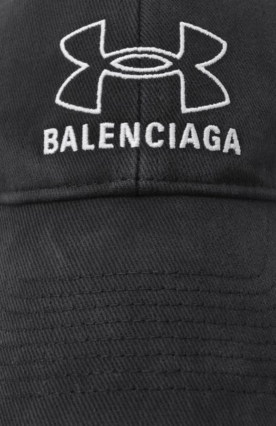 Хлопковая бейсболка BALENCIAGA черного цвета по цене 54800 руб., арт. 807145/410B2, фото 3 Хлопковая бейсболка BALENCIAGA, арт. 807145/410B2, фото 3
