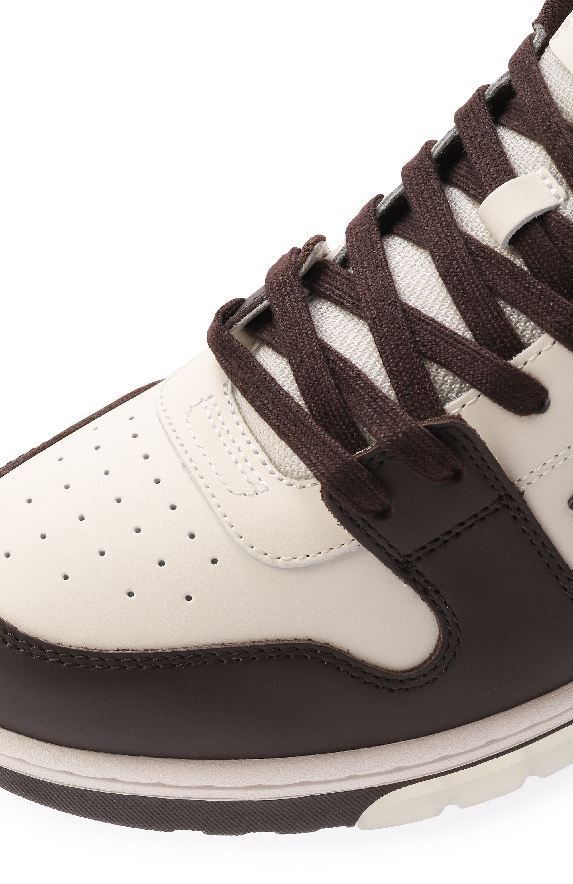 Кожаные кеды out of office OFF-WHITE, арт. 0MIA189S25LEA002, фото 7