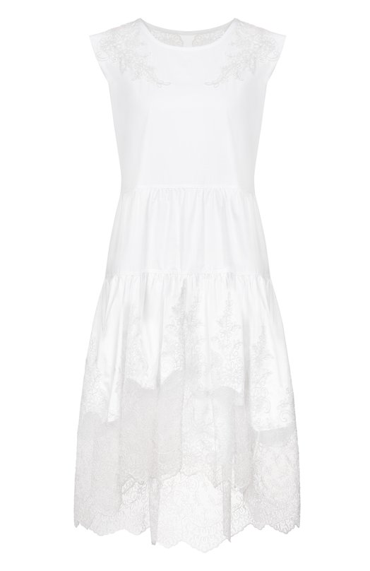 Платье из хлопка и вискозы Maurizio W06090581 Белый W06090581