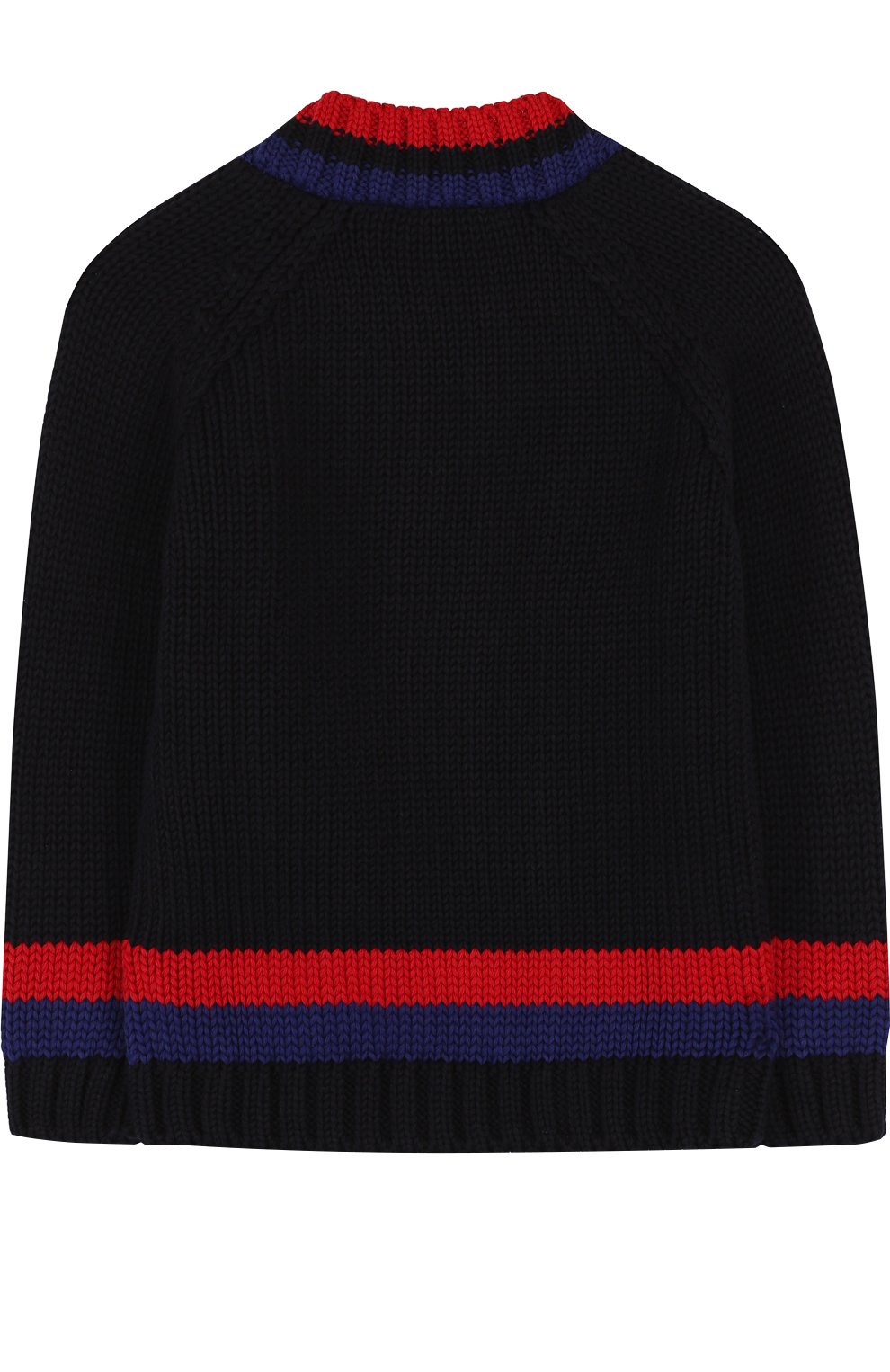 Вязаный кардиган из хлопка на молнии с контрастной отделкой GUCCI, арт. 497614/X3I50, фото 2