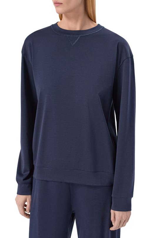 Свитшот из шелка и хлопка MVST M25.2MW.H402/SC00 Синий  M25.2MW.H402/SC00 Фото 3