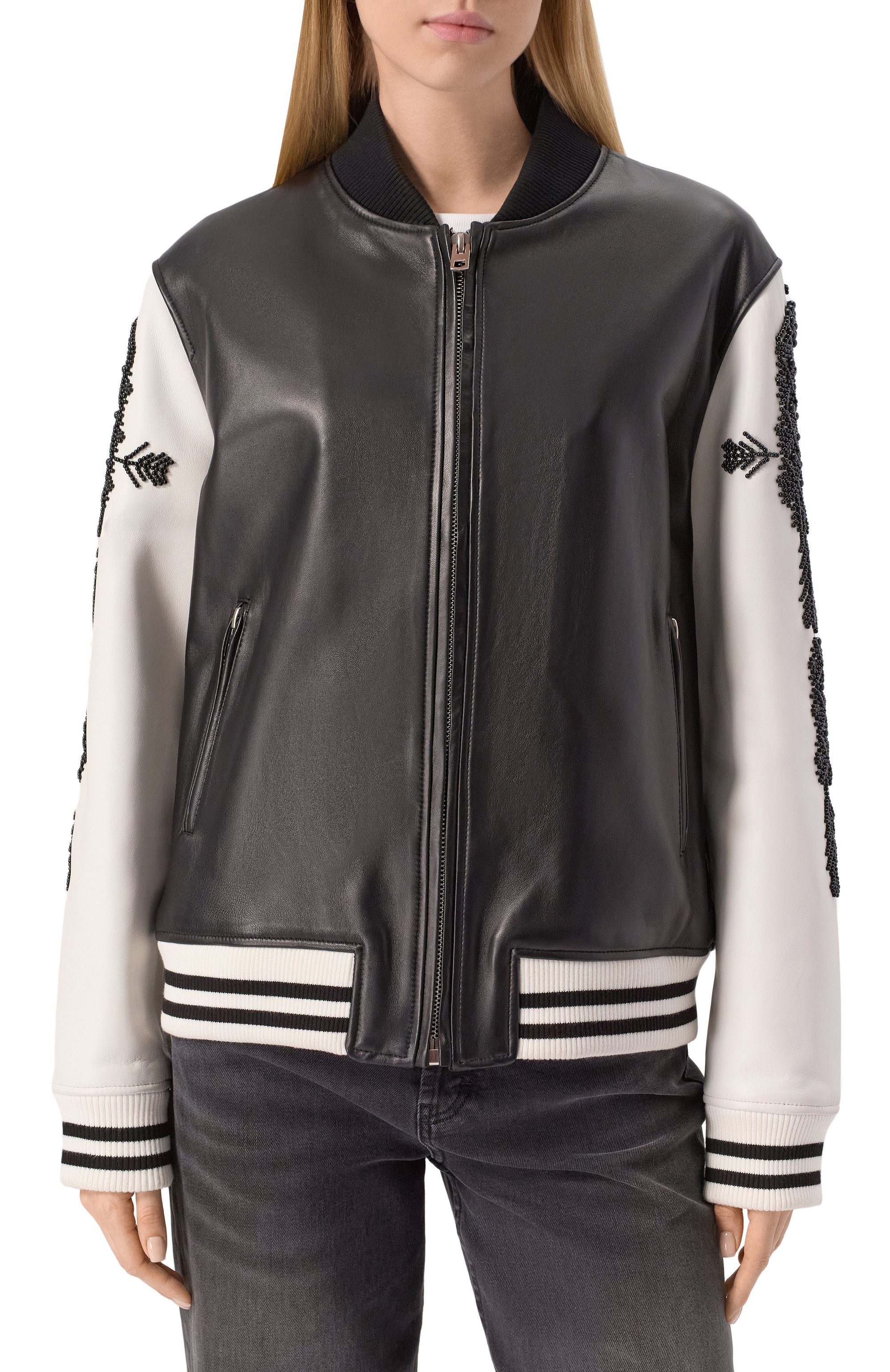 Утепленный бомбер AKHMADULLINA черно-белого цвета по цене 299900 руб., арт. 1225.2K940/LE712, фото 3 Утепленный бомбер AKHMADULLINA, арт. 1225.2K940/LE712, фото 3